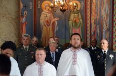Delegacija verske službe Nacionalne garde Ohaja na liturgiji u Lazarevcu