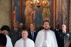 Delegation of the Ohio National Guard Chaplains Service at the Liturgy in Lazarevac