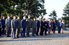 The Greek President laid a wreath at the Monument to an Unknown Hero