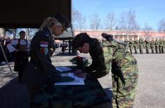 Class of March 2023 takes oath of enlistment, Minister Vučević attends