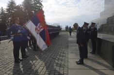 Minister Vučević Lays Wreath at Monument to Unknown Hero for Serbian Armed Forces Day