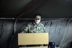 The Minister of Defence Saw in the New Year with the Members of the 250th Rocket Brigade