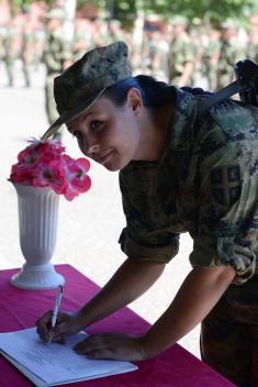 Taking the military oath