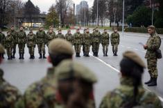 Military Academy Cadets on Loaded March