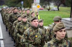 Military Academy Cadets on Loaded March