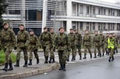 Military Academy Cadets on Loaded March