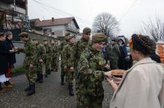 Military Academy Cadets on Loaded March