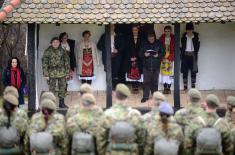 Military Academy Cadets on Loaded March