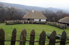 Military Academy Cadets on Loaded March