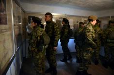 Military Academy Cadets on Loaded March