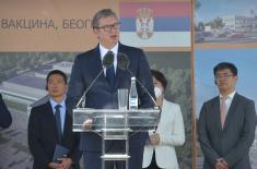 President Vučić lays foundation stone of new vaccine factory