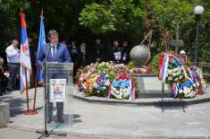 Minister of Defence lays wreath at Memorial to Victims of NATO Aggression on Varvarin Bridge
