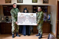Members of Serbian Armed Forces donate humanitarian aid