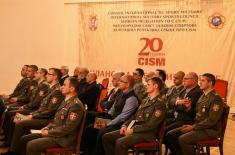 Ceremony commemorating 20th anniversary of membership in CISM