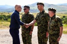 Minister Vučević attends PASARS firing demonstration at Pasuljanske Livade range