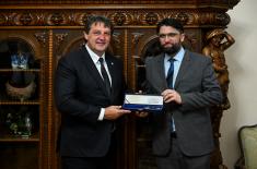 Prijem polaznika 13. klase Visokih studija bezbednosti i odbrane kod ministra Gašića