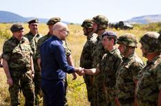 Minister Vučević attends PASARS firing demonstration at Pasuljanske Livade range