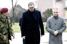 President Vučić arrives at  "Sergeant - Pilot Mihajlo Petrović" military airport