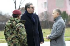 President Vučić arrives at  "Sergeant - Pilot Mihajlo Petrović" military airport