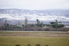 Demonstration of capabilities of part of AF and AD helicopter units and 63rd Parachute Brigade