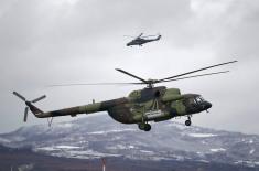 Demonstration of capabilities of part of AF and AD helicopter units and 63rd Parachute Brigade