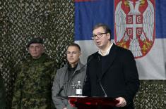 Председник Вучић: Поносан сам на напредак наше војске