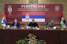 President Vučić Attended Briefing on Results of Analysis of the State, Operational and Functional Capabilities of Serbian Armed Forces in 2021