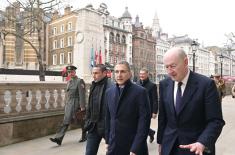 Minister Stefanović with Chairs of Defence Committee and Group for Serbia in British Parliament