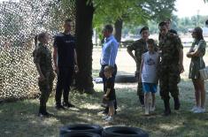 Minister Stefanović Visits Military Academy Cadets at Ada Ciganlija