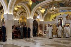 Припадници Министарства одбране и Војске Србије дочекали Божић у Храму Светог Саве