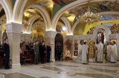 Members of the Ministry of Defence and Serbian Armed Forces Welcomed Christmas Day in the Saint Sava Church