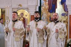 Members of the Ministry of Defence and Serbian Armed Forces Welcomed Christmas Day in the Saint Sava Church