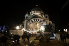 Members of the Ministry of Defence and Serbian Armed Forces Welcomed Christmas Day in the Saint Sava Church