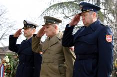 Delegation of the Ministry of Defense and the Serbian Armed Forces laid wreaths on the occasion of the Defenders of Fatherland Day