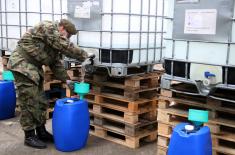 Five thousand litres of alcoholic solution for the Serbian Armed Forces from “Prva iskra”, Barič