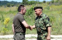 Minister Vulin and General Mojsilović at Preparation for “Tank Biathlon”