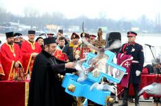 Members of the Serbian Armed Forces swam for the Holy Epiphany Cross