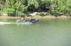 Tactical exercise of river units of Serbia and Hungary