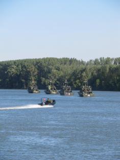 Tactical exercise of river units of Serbia and Hungary