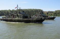 Tactical exercise of river units of Serbia and Hungary