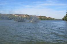 Tactical exercise of river units of Serbia and Hungary