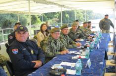 Tactical exercise of river units of Serbia and Hungary