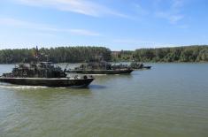 Tactical exercise of river units of Serbia and Hungary