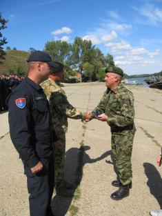Tactical exercise of river units of Serbia and Hungary