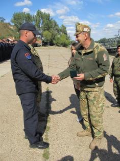 Tactical exercise of river units of Serbia and Hungary