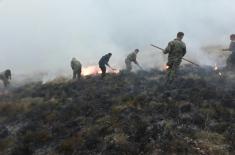 Војска Србије помаже у гашењу пожара у општини Трговиште