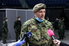 Minister Vulin in the Štark Arena: All members of the military are doing their best to help their country now when it is most needed