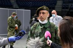 Minister Vulin in the Štark Arena: All members of the military are doing their best to help their country now when it is most needed