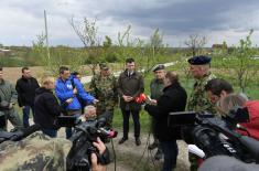 Djordjevic, Dikovic and Zivak at aircraft crash site