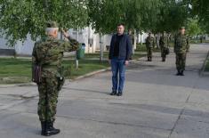 Ministar odbrane na granici sa Republikom Makedonijom